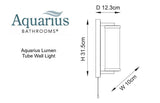 Aquarius Lumen Tube Single Wall Light