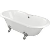 Aquarius Bathrooms Roll Top and Slipper Freestanding Bath Aquarius Timeless Freestanding Double Ended Bath With Chrome Feet