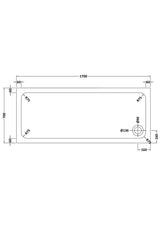 Aquarius Bathrooms Quadrant Shower Tray 1700x700mm Aquarius Urbano 45mm Rectangular Stone Resin Anti Slip Shower Tray