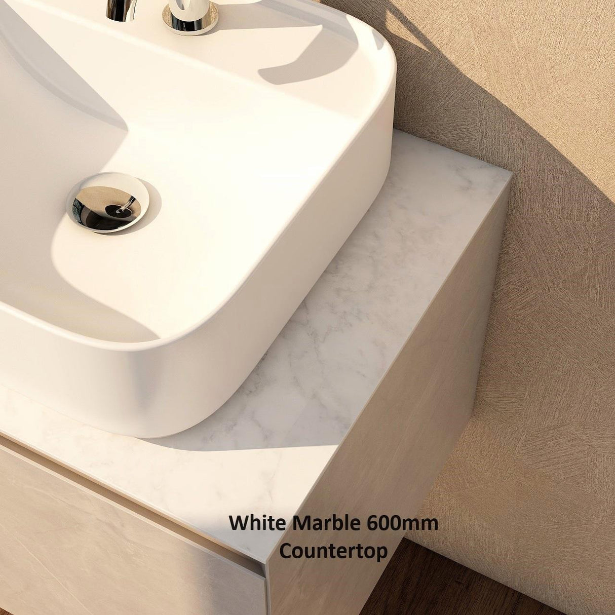 Aquarius KF-Series One Drawer 800mm Vanity Unit with Countertop