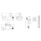 Aquarius Bathrooms Douche Aquarius FT Shattaf Douche Kit with Thermostatic Mini Valve