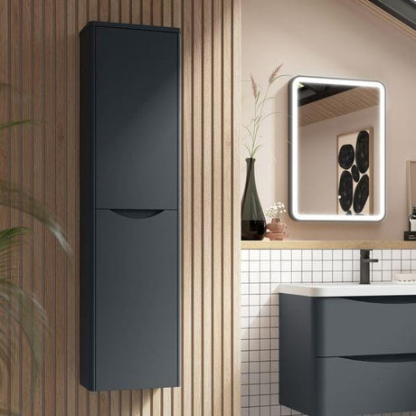 Aquarius Bathrooms Storage Unit Soft Black Aquarius Seren 400mm Wall Hung Storage Unit
