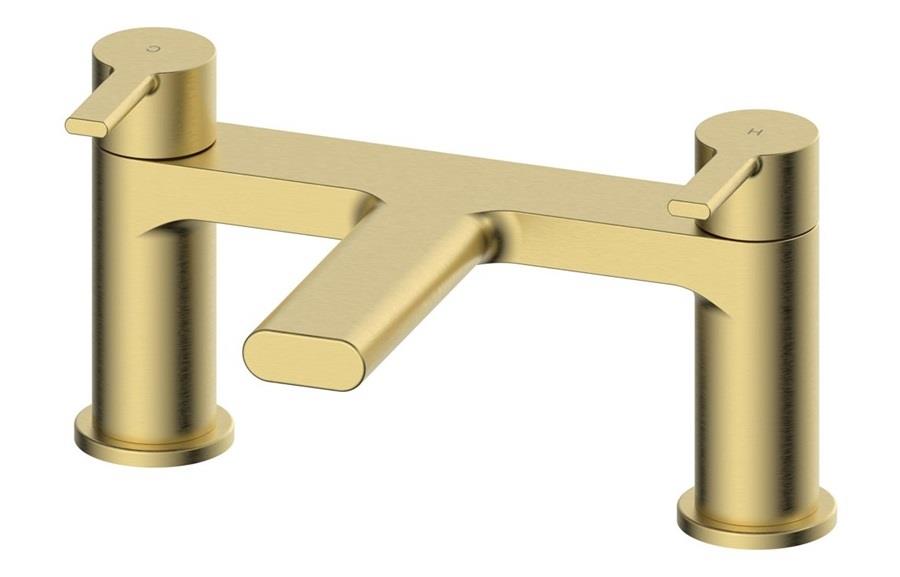 Aquarius Evolution Bath Filler Tap Brushed Brass AQEV1116