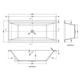 Aquarius Bathrooms Double Ended Bath Aquarius Leven Square Double Ended Bath With Legs Set