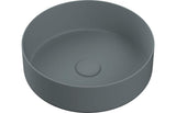 Aquarius Bathrooms Countertop Basin Aquarius V-Series 2 Round 0TH Vessel Wash Bowl 355mm Matt Grey AQVS0062