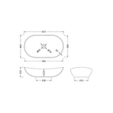 Aquarius Bathrooms Countertop Basin Aquarius Sirona Curved Oval Countertop Basin 615mm
