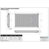 Aquarius Bathrooms Bathroom Heating Aquarius Type 21 Compact Panel Radiator In Gloss White