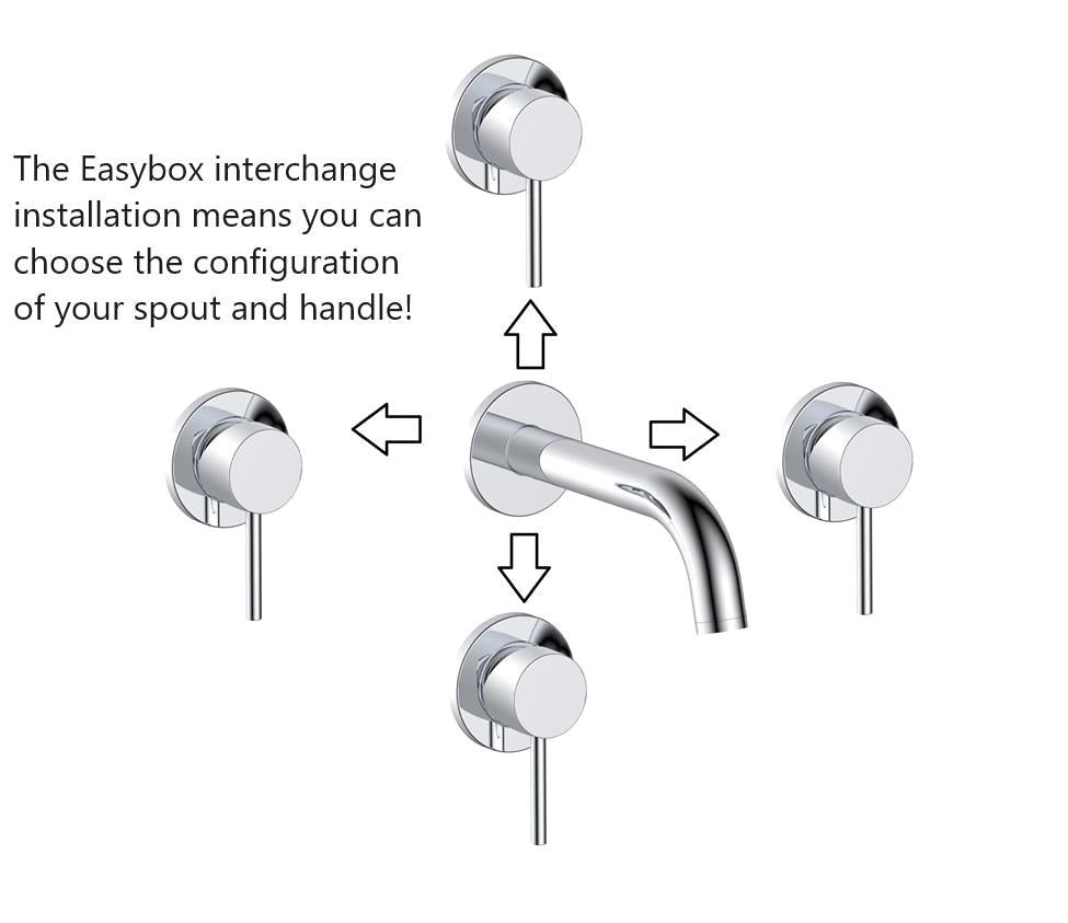 Aquarius RF-Series EZ-BOX Wall Mounted Basin Mixer Tap