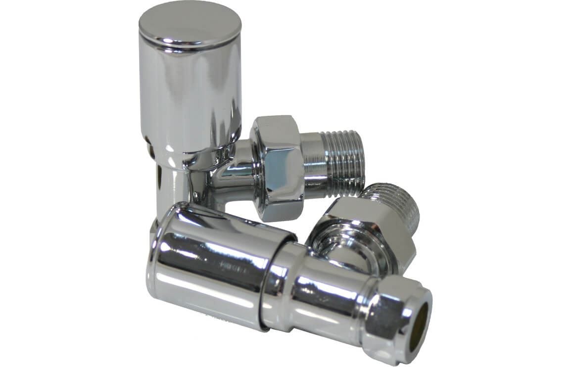 Aquarius Bathrooms Radiator Valve Aquarius Patterned Angled Radiator Valve - Chrome AQ2709