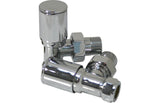 Aquarius Bathrooms Radiator Valve Aquarius Patterned Angled Radiator Valve - Chrome AQ2709
