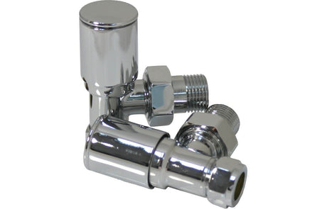 Aquarius Bathrooms Radiator Valve Aquarius Patterned Angled Radiator Valve - Chrome AQ2709