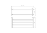 Aquarius Bathrooms Towel Shelf Aquarius Auro Towel Shelf Brushed Brass AQAU52457