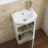 Aquarius Cloakroom Vanity Unit Aquarius Canberra 900mm Compact Cloakroom Vanity Unit with 1 Tap Hole Basin and Back to Wall WC Unit Combination