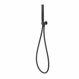 Aquarius Bathrooms Shower Handset Matt Black Aquarius RainLux Integrated Outlet Round Handheld Shower Kit