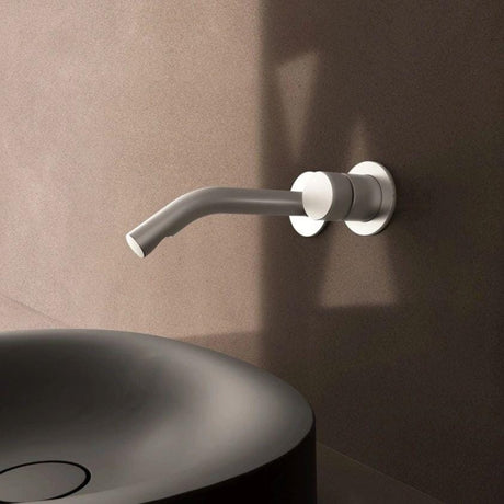 Aquarius Bathrooms Wall Mounted Basin Tap Aquarius  Ixora Wall Mounted 2 Hole Basin Mixer Tap in 316 Stainless Steel