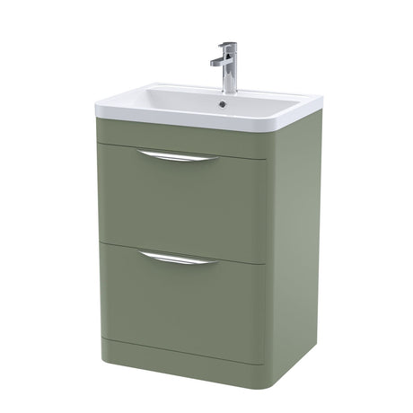 Aquarius Floor Standing Vanity Unit Aquarius Perth 600mm 2 Drawer Floor Standing Vanity Unit with 1 Tap Hole Basin