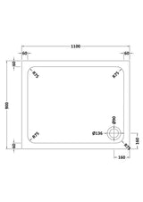 Aquarius Bathrooms Quadrant Shower Tray 1100x900mm Aquarius Urbano 45mm Rectangular Stone Resin Anti Slip Shower Tray