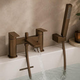 Aquarius Bathrooms Bath Shower Mixer Brushed Bronze Aquarius Hydro Bath Shower Mixer Tap with Shower Kit