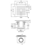 Aquarius Bathrooms Shower Tray Waste Aquarius Urbano 90mm Shower Waste with Square Grill for 32mm Slimline Trays