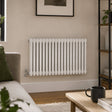 Aquarius Bathrooms Column Radiator 500mm x 830mm Aquarius Foundry Horizontal 2 Column Radiator in White