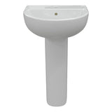 Aquarius Bathrooms Pedestal Basin Aquarius Willow 1 Tap Hole Basin with Full Pedestal