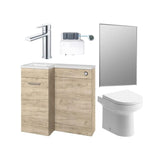 Aquarius Bathrooms Vanity Unit Suite Oak / Right Hand Aquarius Urbano Premium 900mm Vanity Unit  Suite (with Back to Wall Toilet)