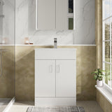 Aquarius Floor Standing Vanity Unit 600mm Aquarius Adelaide Floor Standing Vanity Unit with 1 Tap Hole Ceramic Basin