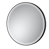 Aquarius Bathrooms Illuminated Mirror Black / 800mm Aquarius Lumine Inset Framed LED Touch Sensor Round Mirror