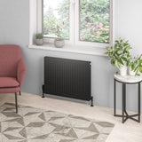 Aquarius Bathrooms Type 21 600 x 800 Aquarius Type 21 Compact Panel Radiator In Matt Black