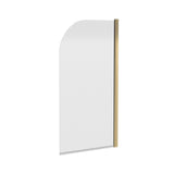 Aquarius Bathrooms Bath Screen Aquarius LevAqua Curved 6mm Hinged Bath Screen 1400 x 800mm