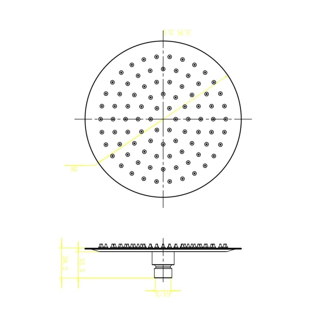 Aquarius Bathrooms Fixed Shower Head Aquarius Modern Round Over Head Shower Head