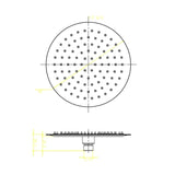 Aquarius Bathrooms Fixed Shower Head Aquarius Modern Round Over Head Shower Head