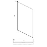 Aquarius LevAqua Straight 6mm Hinged Bath Screen 1400 x 800mm in Brushed Brass