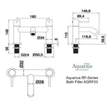 Aquarius RF-Series Bath Filler Mixer Tap