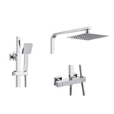Aquarius Bathrooms Bar Shower Kit Aquarius RainLux Eco Square Adjustable Exposed Bar Shower System