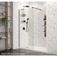 Aquarius Bathrooms Wetroom Glass Matt Black / 365 x 2000mm Aquarius Coniston Wetroom 8mm Panel with Fittings
