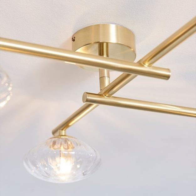 Aquarius Lumen Angel 4-Way Ceiling Light in Brushed Brass