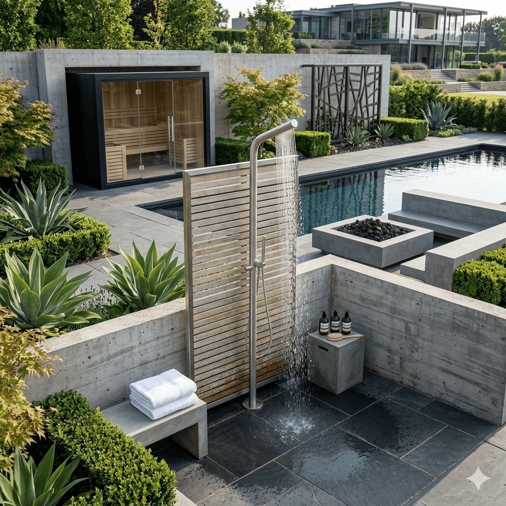 Aquarius Bathrooms Exposed Shower Set Aquarius 316 Stainless Steel Ixora Outdoor Shower with Handset