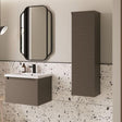 Aquarius Bathrooms Storage Unit Matt Taupe Aquarius Contour 350mm Wall Mounted Storage Unit