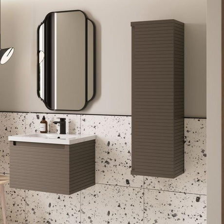Aquarius Bathrooms Storage Unit Matt Taupe Aquarius Contour 350mm Wall Mounted Storage Unit