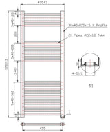 Aquarius Bathrooms Ladder Rail Aquarius Noir High Output Ladder Towel Rail Matt Black