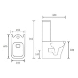 Aquarius Bathrooms Close Coupled Toilet Aquarius Sequoia Fully Shrouded Short Projection Close Coupled Toilet with Wrapover Soft Close Seat