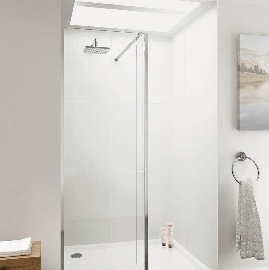 Aquarius Bathrooms Wetroom Panel Kit Aquarius LevAqua Wetroom Screen 8mm Easy Clean Glass