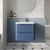 Aquarius Bathrooms Wall Mounted Vanity Unit Aquarius Seren 600mm Wall Mounted Two Drawer Vanity Unit with Basin