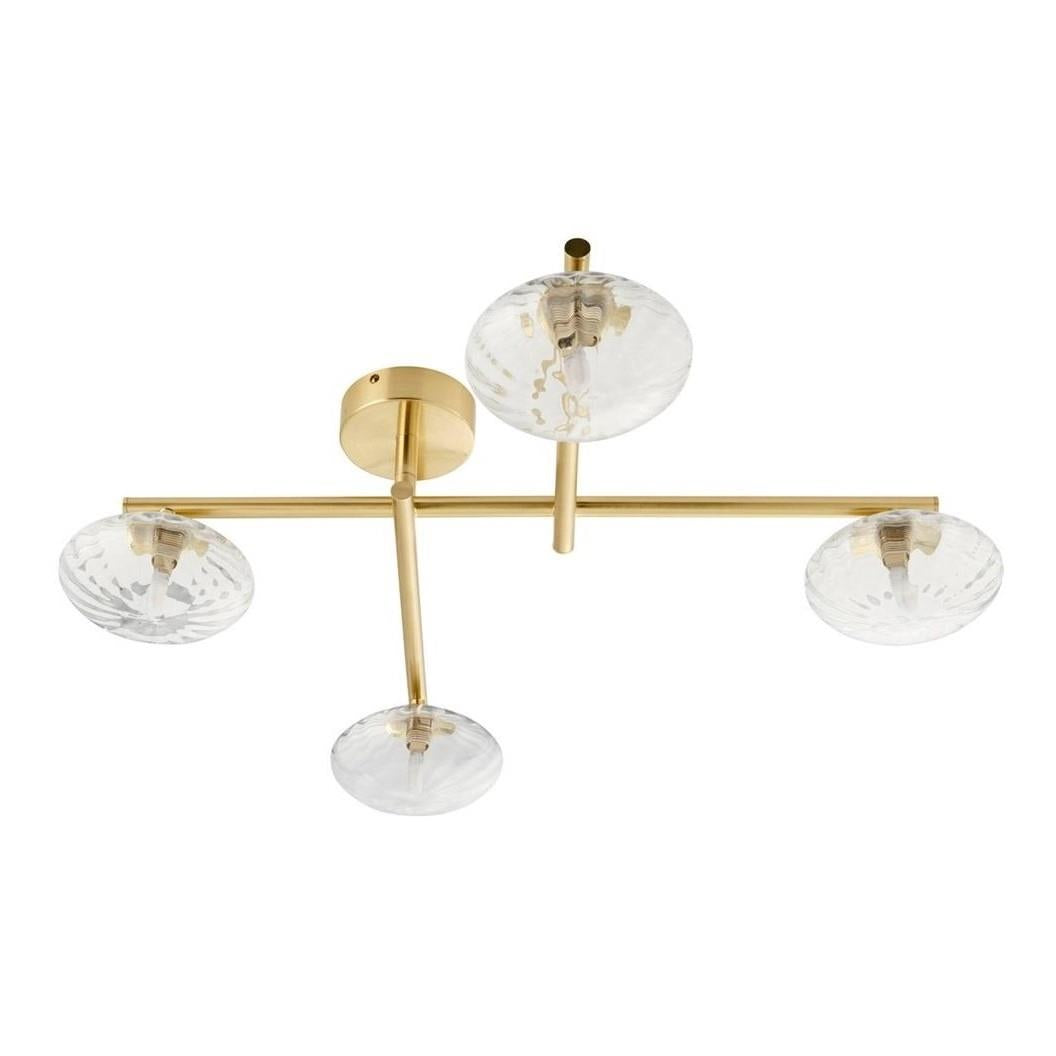 Aquarius Lumen Angel 4-Way Ceiling Light in Brushed Brass