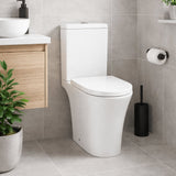 Aquarius Bathrooms Close Coupled Toilet Aquarius K-Series Rimless Short Projection Close Coupled Toilet with Soft Close Seat