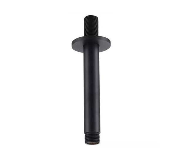 Aquarius Bathrooms Shower Arm Aquarius RainLux 120MM Round Ceiling Shower Arm Matt Black AQRL03MB