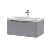 Aquarius Bathrooms Wall Mounted Vanity Unit Aquarius Seren 800mm Wall Mounted One Drawer Vanity Unit with Basin