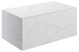 Aquarius Console Unit 800mm Aquarius Marblesque One Drawer Storage Unit White Marble Effect
