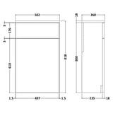 Aquarius Brisbane 500mm WC Toilet Back to Wall Unit